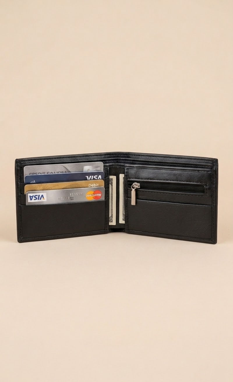 Zilni Classic Men’s Bifold Wallet – Premium Leather